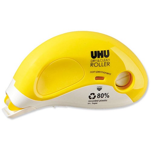 UHU Glue Roller Dry and Clean Non Permanent Refillable Immediate Bond