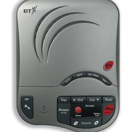 BT Response 75Plus Answerphone with 50 Minute Digital Message Capacity Grey