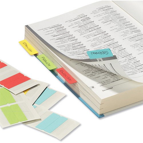 Durable QuickTab Index Tabs / Permanent / Double Sided / 40mm / Assorted Colours / 8406/00