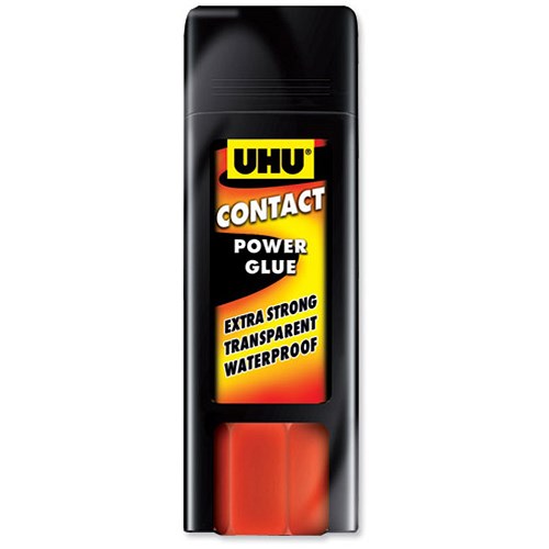 UHU Contact Power Glue Solid Stick Extrastrong Waterproof Clean and