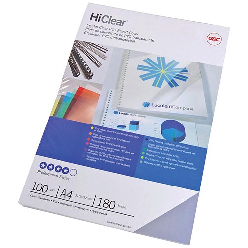 GBC Superclear Report Covers / 250 micron / Clear / A4 / Pack of 50