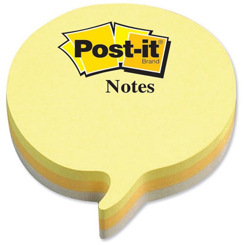 Postit Speech Bubble Notes / Yellow & Grey / 225 Notes