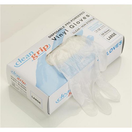 Clear Vinyl PowderFree Disposable Gloves / Medium / 50 Pairs