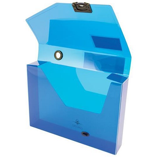 Concord Plastic Document Box / 60mm Spine / A4 / Blue