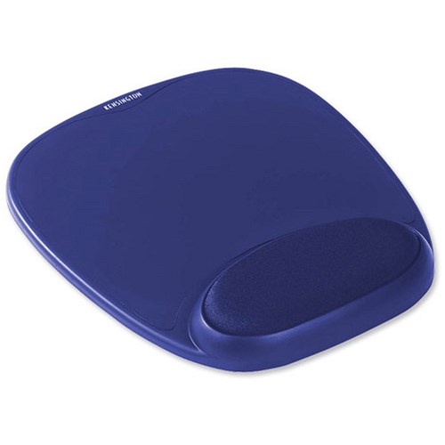 Kensington Mouse Mat Pad with Wrist Rest Foam Blue Ref 64271