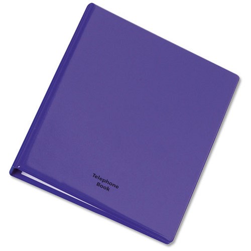 Telephone Index and Address Book Binder with Matching AZ Index and 20 Sheets / A5 / Purple