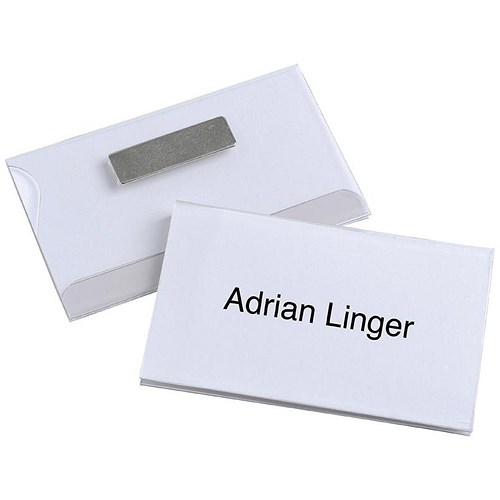 Durable Name Badges / / 90x54mm / Pack of 25