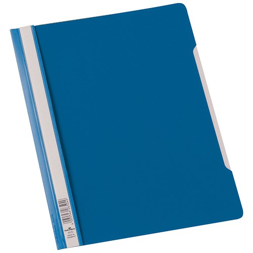 Durable A4 Clear View Folders / Extra Wide / Blue / Pack of 50