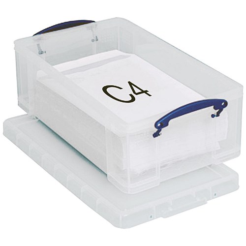 12 Litre Really Useful Storage Box Clear Strong Plastic