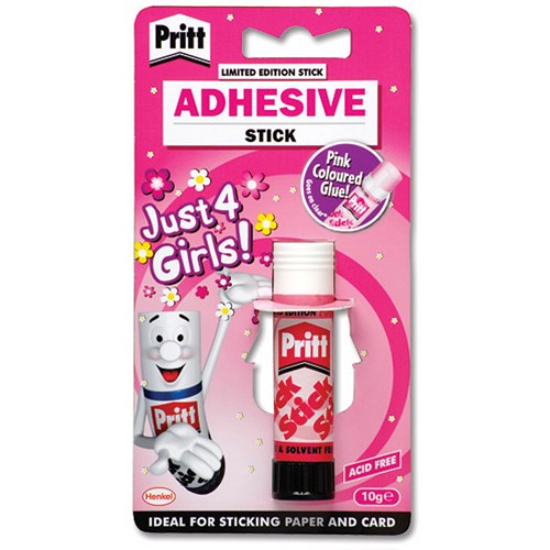 Pritt Pink Stick Glue Solid Washable Nontoxic Standard 10g