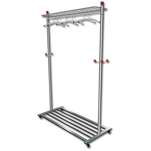 Mobile Coat and Garment Rack / 4 Wheels / Capacity 4050 Hangers