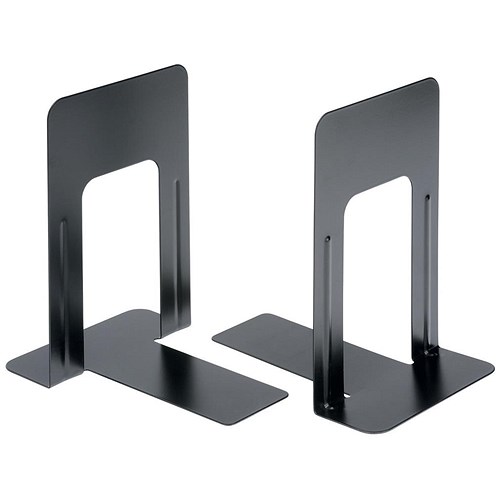 5 Star Heavy Duty Metal Bookends / 229mm / Black / Pack of 2