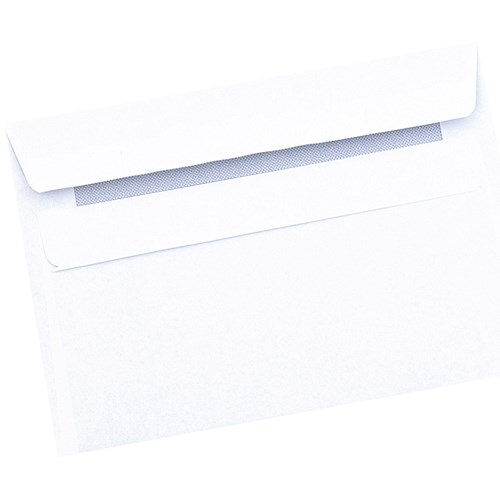 5 Star Plain White C6 Envelopes / Press Seal / 80gsm / Pack of 50