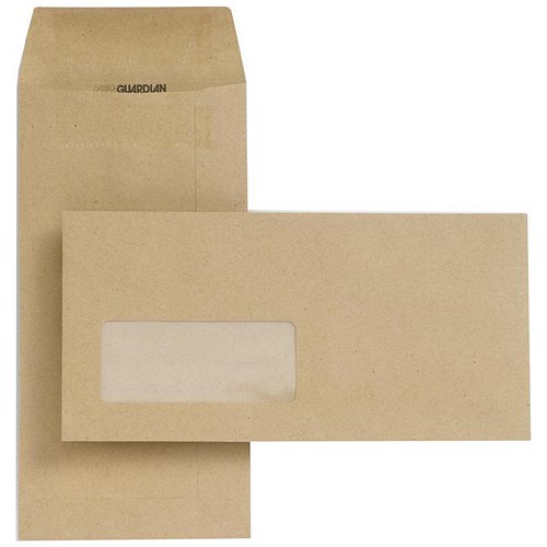 New Guardian DL Pocket Envelopes with Window / Manilla / Press Seal