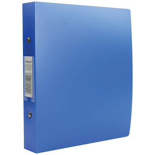Rexel Budget Plastic Ring Binder / A5 / 25mm Capacity / Blue / Pack of 10