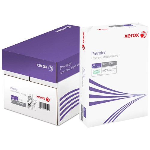 Xerox A4 Premier Paper / White / 90gsm / Box (5 x 500 Sheets)