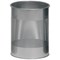 Durable Round Bin, Metal, 165mm Perforated, 15 Litres, Metallic Silver
