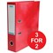 Elba Lever Arch Files / Laminated Gloss Finish / 70mm Capacity / A4 / Red - 3 for the Price of 2