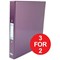 Elba Ring Binder / Laminated Gloss Finish / 2 O-Ring / 25mm Capacity / A4 / Metallic Purple - 3 for the Price of 2
