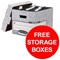 Fellowes 225Ci Shared Workspace Shredder Confetti DIN2 P-4 - Offer Includes FREE Storage Boxes