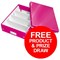 Leitz NeXXt WOW Stapler & Punch & Punch 3mm Pink - Offer Includes a FREE Organiser