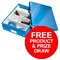 Leitz NeXXt WOW Stapler & Punch 3mm Blue - Offer Includes a FREE Organiser