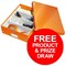 Leitz NeXXt WOW Stapler & Punch 3mm Orange - Offer Includes a FREE Organiser