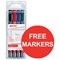 Legamaster 1591 Magic Chart Film Roll Poly White 25 Sheets - Offer Includes FREE Markers