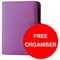 Twinco Literature Display Floor Stand Snapframe A4 Silver - Offer Includes a FREE Purple Organiser