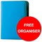 Twinco Literature Display Floor Stand Snapframe A4 Silver - Offer Includes a FREE Blue Organiser