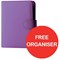 Twinco Literature Display Rotating Stand Snapframe A3 Silver - Offer Includes a FREE Purple Organiser