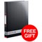 Black n' Red by Elba Ring Binder x 4 / 40mm Spine / 25mm Capacity / A4 / Offer Includes FREE Notebook