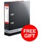 Black n' Red A4 Lever Arch Files x 4 - 80mm Spine - Offer Includes FREE Notebook