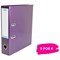Elba A4 Lever Arch File / Laminated Gloss Finish / 70mm Spine / Metallic Purple / Buy 4 Get 1 Free