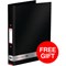 Black n' Red Ring Binder x 4 / 16mm Capacity / 4 O-Rings / A4 / Black / Offer Includes FREE Notebook