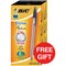 Bic Cristal Ball Pen / Clear Barrel / Black / Pack of 50 / Offer Includes FREE Pens