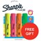 Sharpie Twin Tip Permanent Marker / Black / Pack of 12 / Offer Includes FREE Pack of Highlighters
