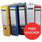 Leitz A4 Lever Arch Files / Plastic / 80mm Spine / Yellow / Pack of 10 / Offer Includes FREE £5 Starbucks Gift Card