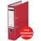 Leitz A4 Lever Arch Files / Plastic / 80mm Spine / Red / Pack of 10 / Offer Includes FREE £5 Starbucks Gift Card