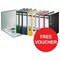 Leitz A4 Lever Arch Files / Plastic / 80mm Spine / Green / Pack of 10 / Offer Includes FREE £5 Starbucks Gift Card