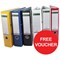 Leitz A4 Lever Arch Files / Plastic / 80mm Spine / Grey / Pack of 10 / Offer Includes FREE £5 Starbucks Gift Card