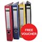 Leitz A4 Mini Lever Arch Files / Plastic / 50mm Spine / White / Pack of 10 / Offer Includes FREE £5 Starbucks Gift Card