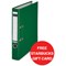 Leitz A4 Mini Lever Arch Files / Plastic / 50mm Spine / Green / Pack of 10 / Offer Includes FREE £5 Starbucks Gift Card