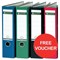 Leitz Standard A4 Lever Arch Files / 80mm Spine / Blue / Pack of 10 / Offer Includes FREE £5 Starbucks Gift Card