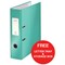 Leitz WOW A4 Lever Arch Files / 80mm Spine / Ice Blue / Pack of 10 / Offer Includes FREE A4 Storage Box & Letter Tray
