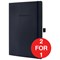 Sigel Conceptum Soft Cover Leather Look Notebook / 270x187mm / 194 Pages / Black / Buy One Get One FREE