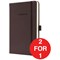Sigel Conceptum Hard Cover Notebook / A5 / Ruled / 194 Pages / Brown / Buy One Get One FREE