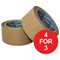 Sellotape Case Sealing Tape / Vinyl / 50mmx66m / Buff / Pack of 6 / 4 for the Price of 3