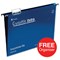 Rexel CrystalFiles Extra Suspension Files / V Base / 15mm Capacity / Foolscap / Blue / 2 Packs of 25 / Offer Includes FREE Organiser