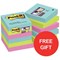 Post-It Super Sticky Notes / Miami Neon Assorted / 51x51mm / 24 Pads of 90 Notes / Redeem your FREE Tote Gift Bag
